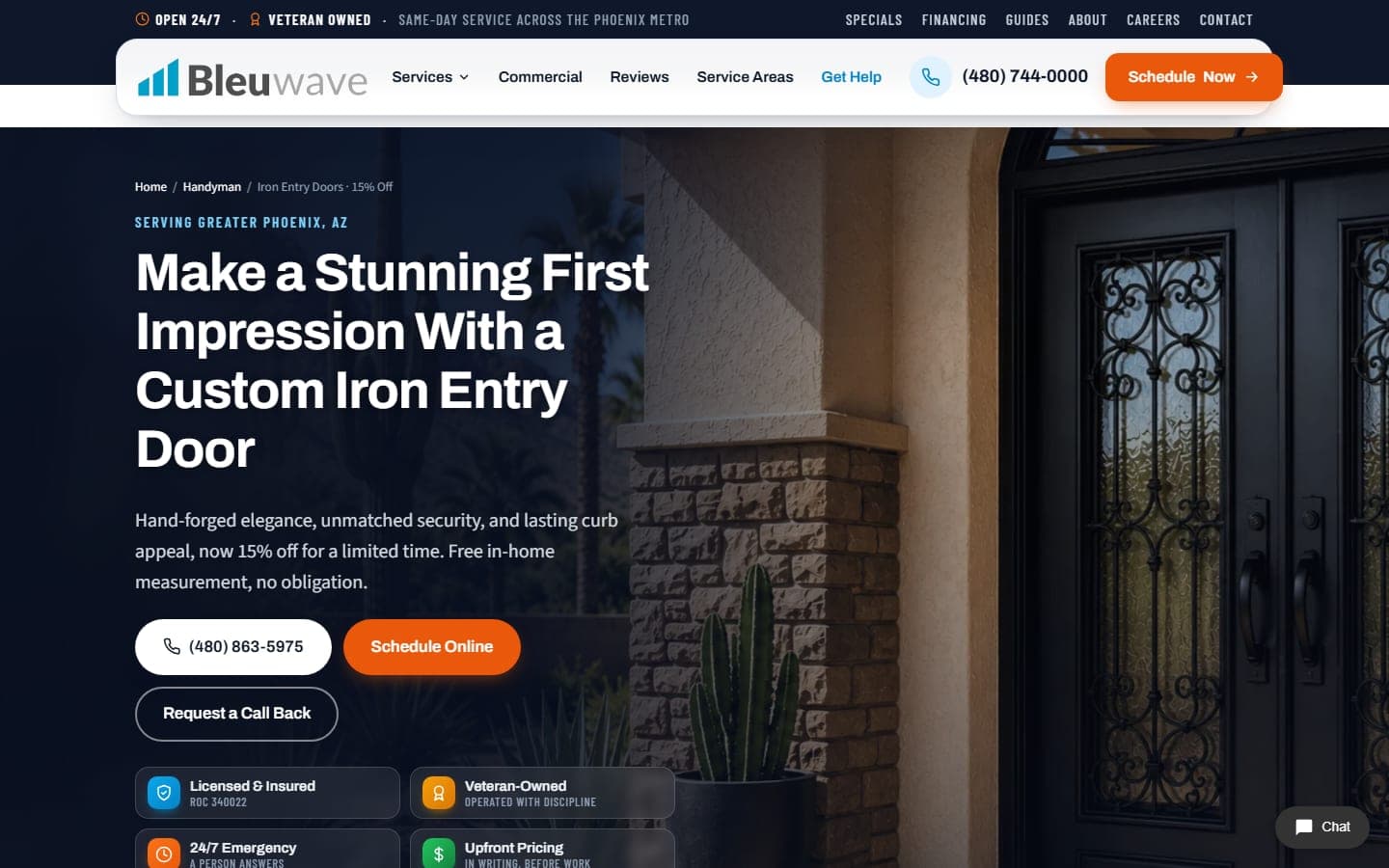 Custom Iron Entry Doors website