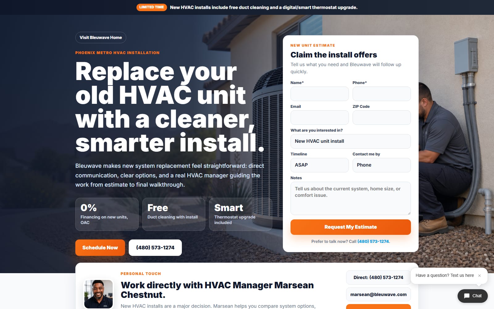 HVAC Installation Offer — Phoenix, AZ · Metro
