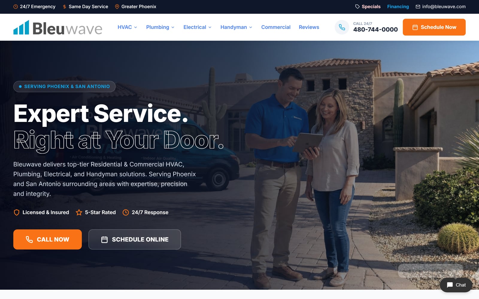 Bleuwave Home Services — Phoenix, AZ · San Antonio, TX