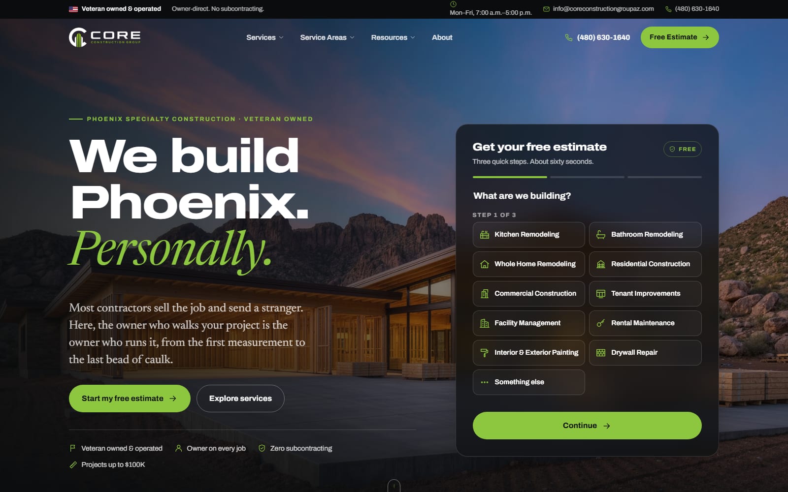 Core Construction Group — Phoenix, AZ · Metro