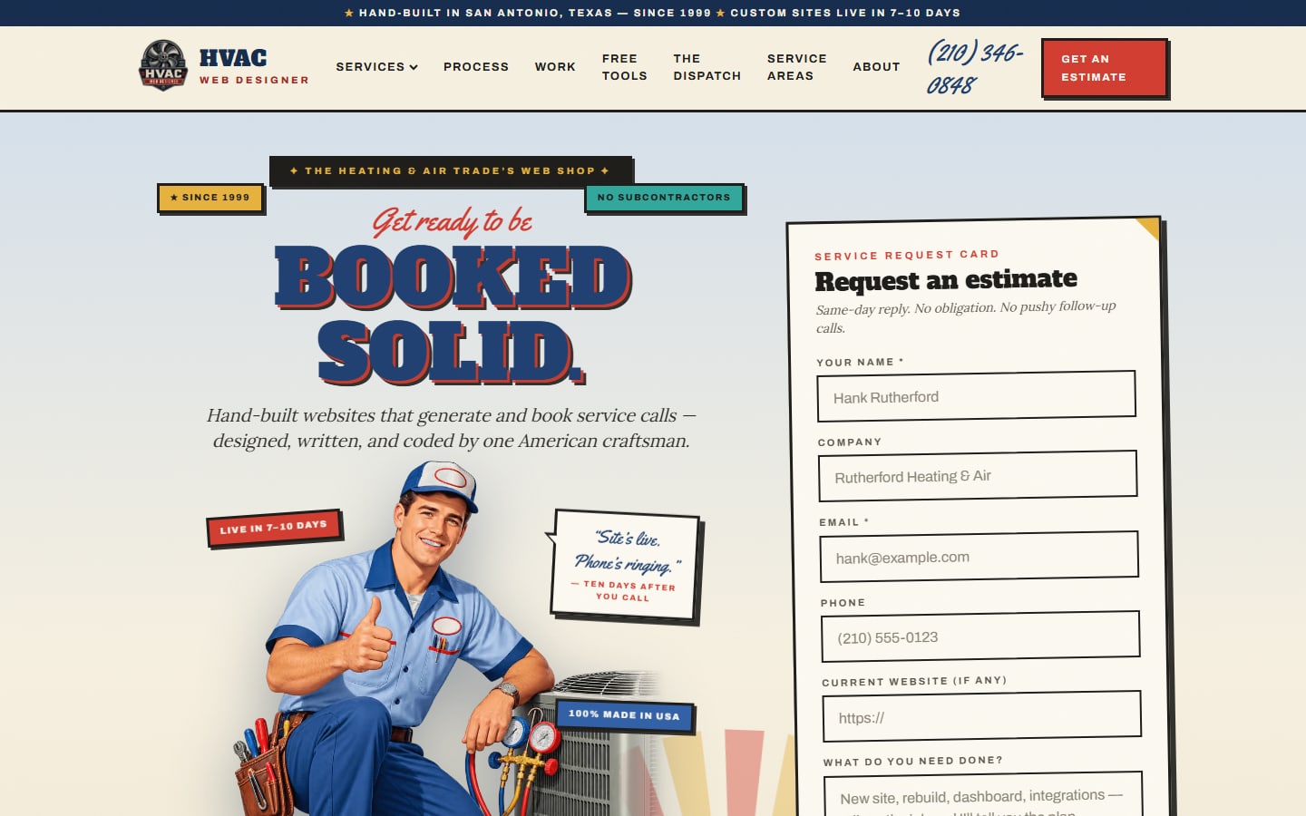 HVAC Web Designer — San Antonio, TX · Nationwide