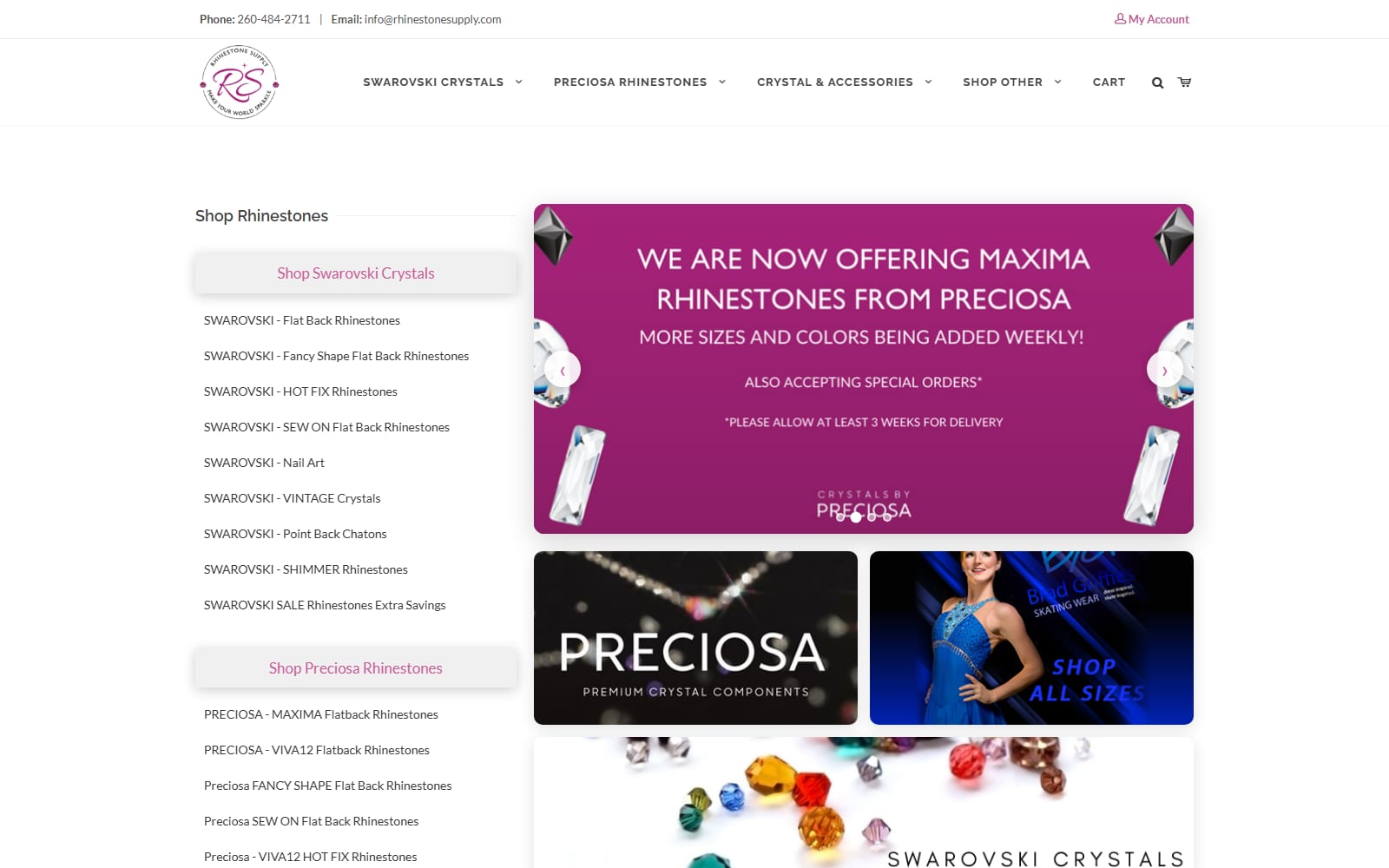 Rhinestone Supply — Online · Nationwide
